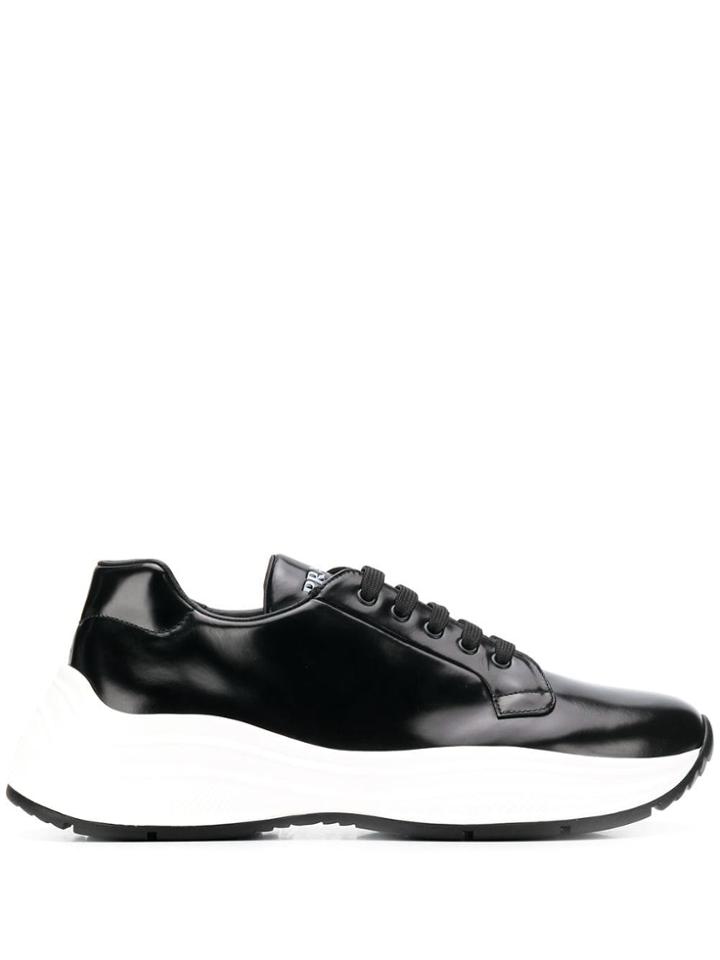 Prada Chunky Lace-up Sneakers - Black