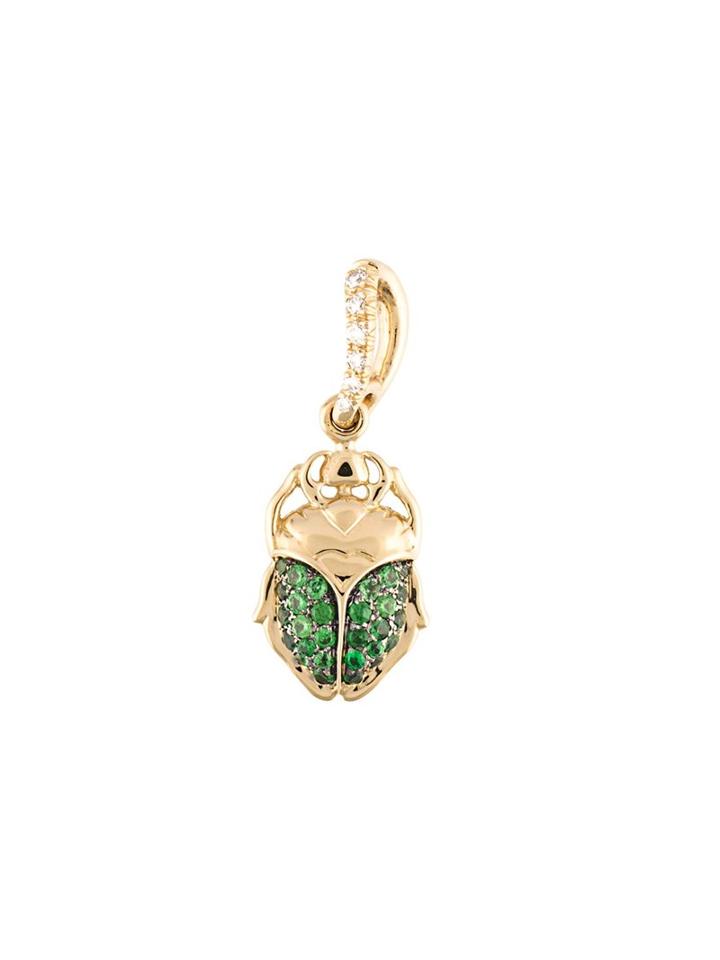 Aurelie Bidermann Mini Scarab Diamond Pendant