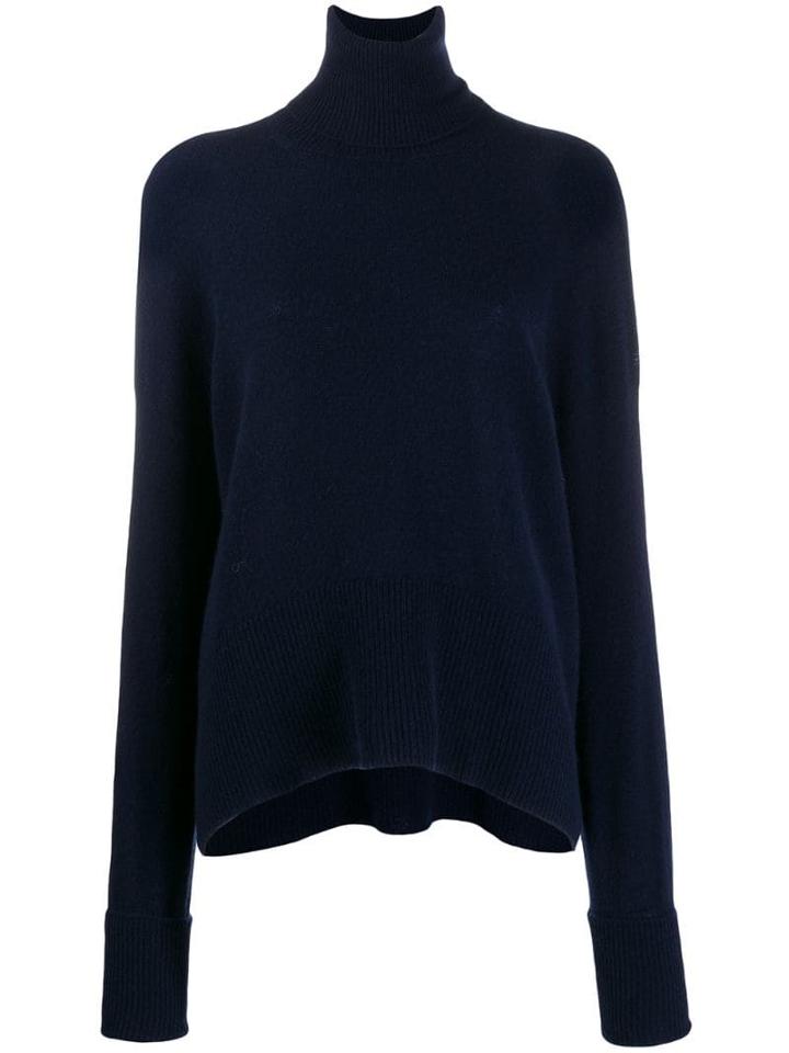 Maison Flaneur Roll Neck Sweater - Blue