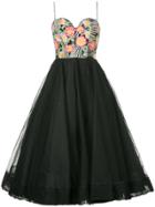 Bambah Floral Detail Tulle Dress - Black