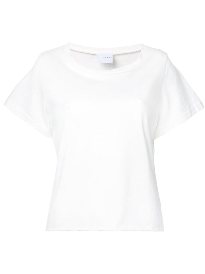 Cityshop - Round Neck T-shirt - Women - Cotton - One Size, Women's, White, Cotton