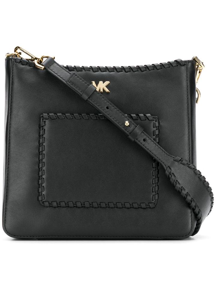 Michael Michael Kors Gloria Whipstitched Messenger Bag - Black