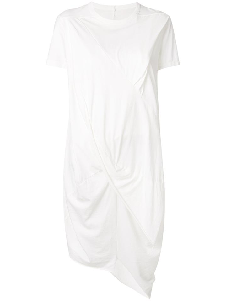 Rick Owens Drkshdw Asymmetric T-shirt Dress - White