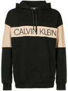 Calvin Klein Logo Printed Hoodie - Black