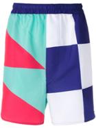 À La Garçonne + Olk Color Blocked Track Shorts - Multicolour