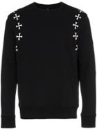 Neil Barrett Black White Crosses Sweatshirt