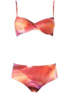 Lygia & Nanny Printed Bandeau Bikini Set, Women's, Size: 38, Yellow/orange, Polyamide/spandex/elastane