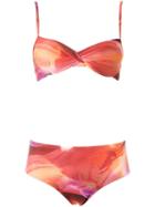 Lygia & Nanny Printed Bandeau Bikini Set, Women's, Size: 38, Yellow/orange, Polyamide/spandex/elastane