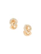 Christian Dior Pre-owned Chain Rhinestone Embellished Earrings - Gold
