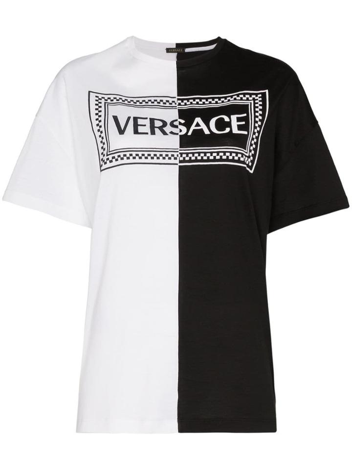 Versace Vintage Logo Two-toned T-shirt - Black