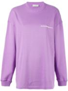 Balenciaga - Logo Embroidered Sweatshirt - Women - Cotton - M, Women's, Pink/purple, Cotton