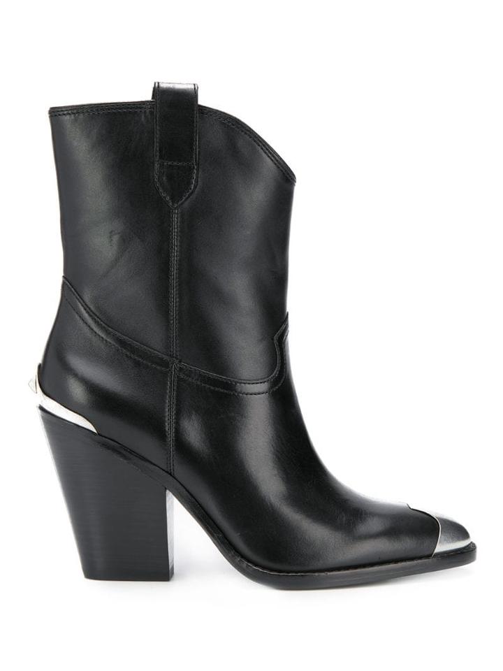 Ash Elvis Block Heeled Boots - Black