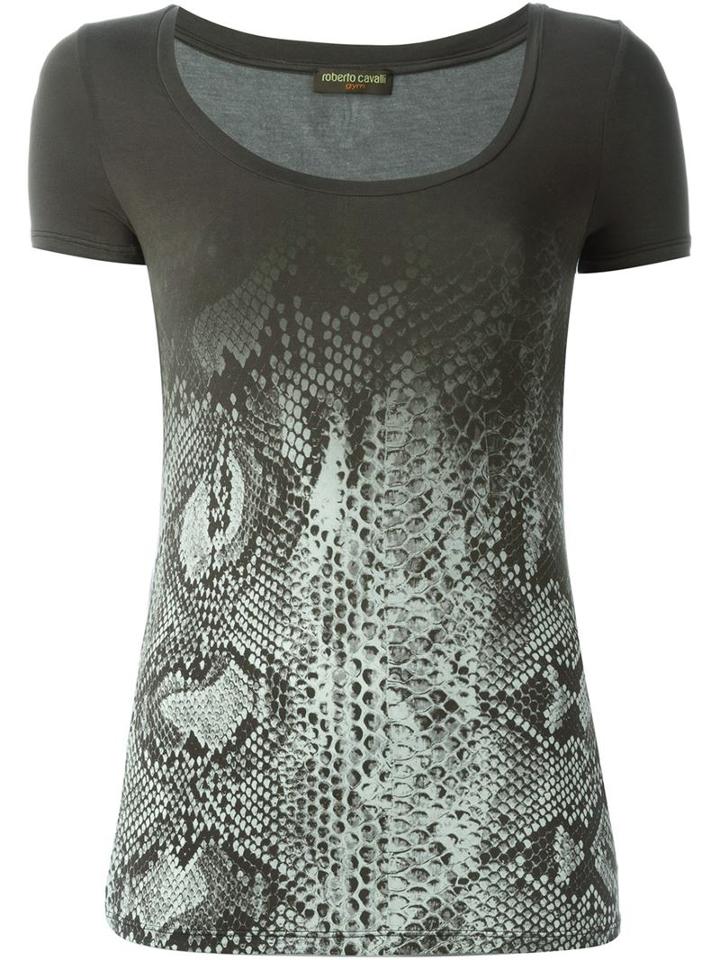 Roberto Cavalli Degradé Snakeskin Print T-shirt