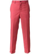 Loveless Cropped Tailored Trousers, Men's, Size: 2, Red, Polyester