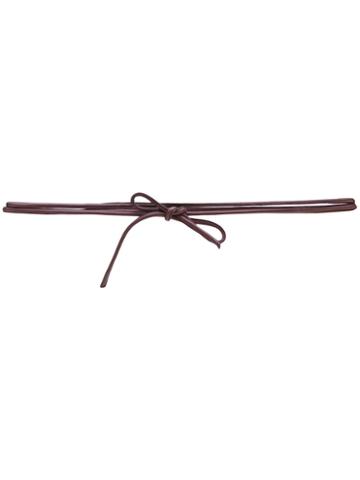 Almarosafur - Wrap Tie Belt - Women - Calf Leather - 90, Brown, Calf Leather