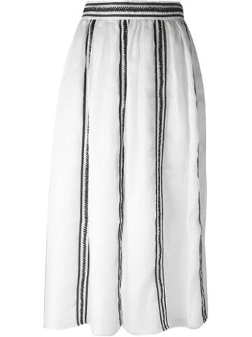 Jupe By Jackie Embroidered Midi Skirt