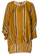 Uma Wang Oversized Striped Shirt - Brown