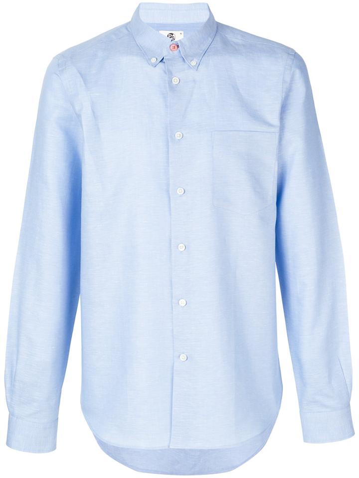 Ps By Paul Smith - Button-down Shirt - Men - Cotton/linen/flax - S, Blue, Cotton/linen/flax
