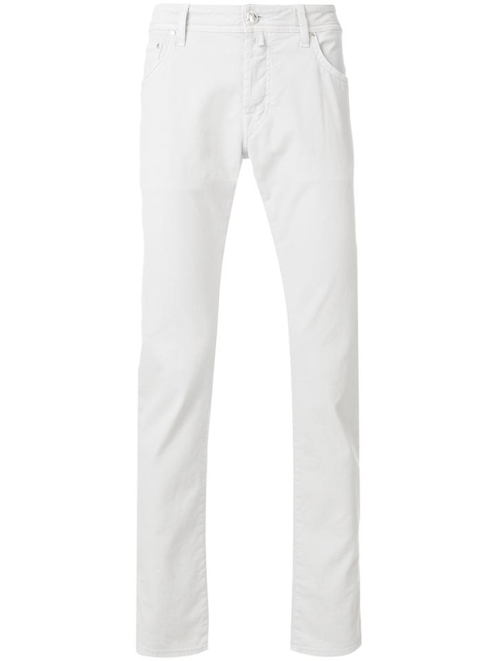 Jacob Cohen Handkerchief Straight Leg Trousers - Grey