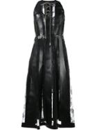 Christopher Kane Lace Insert Faux Leather Dress