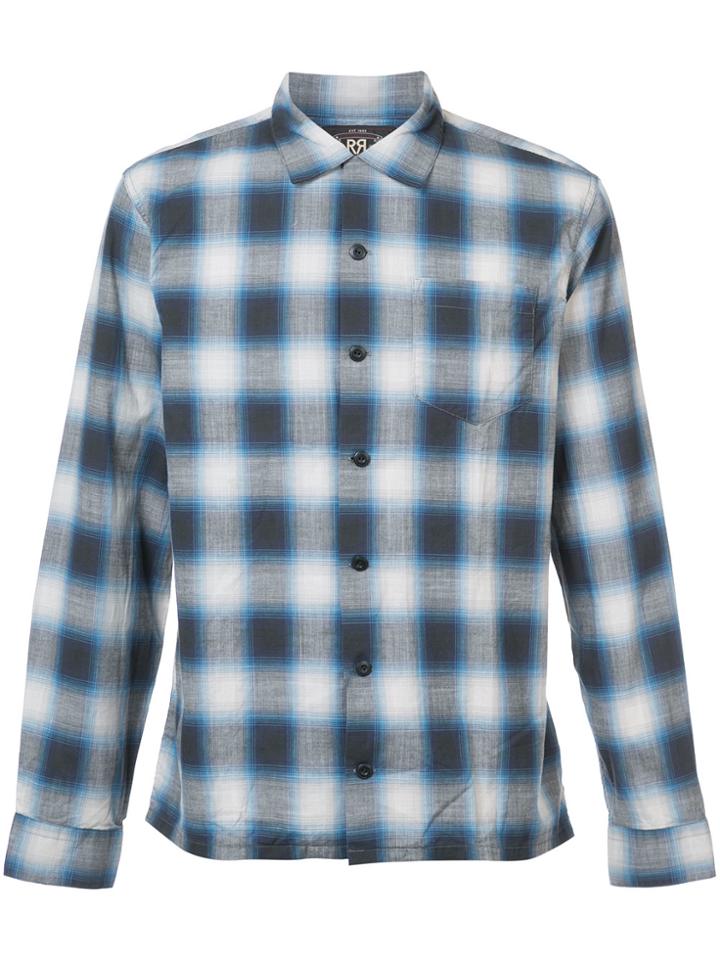Rrl Long Sleeve Plaid Shirt - Blue