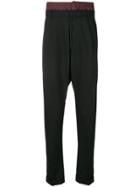 Prada Waist Detail Trousers - Black
