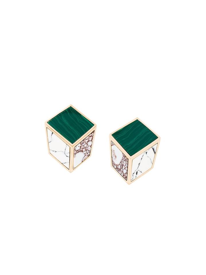 Eshvi Nino Eliava X Eshvi 'lava' Clip-on Earrings, Women's, Green