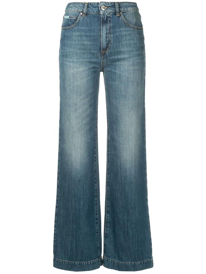 Alexa Chung Loose Flared Jeans - Blue