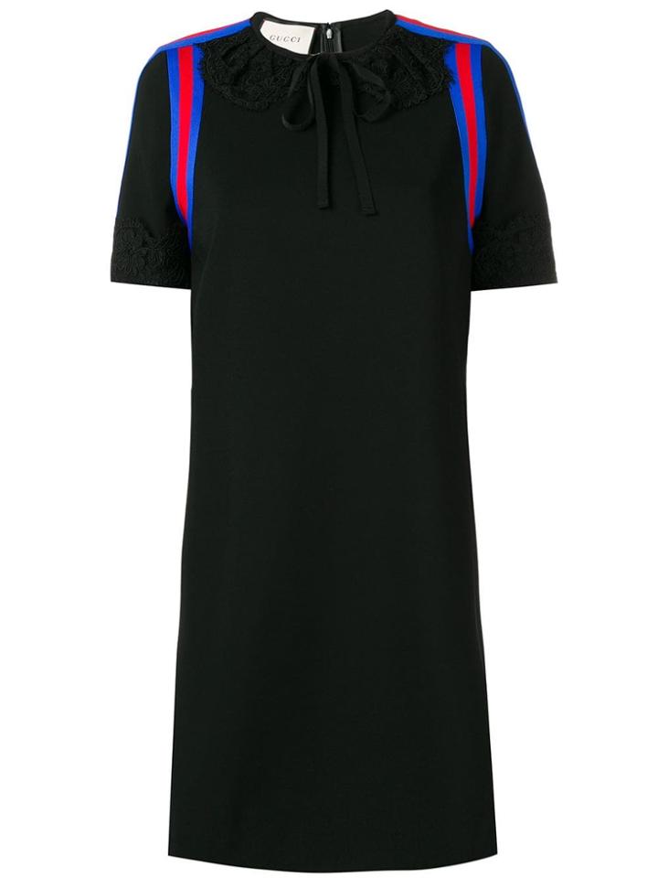 Gucci Web-trimmed Dress - Black