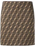 Fendi Ff Fitted Skirt - Brown