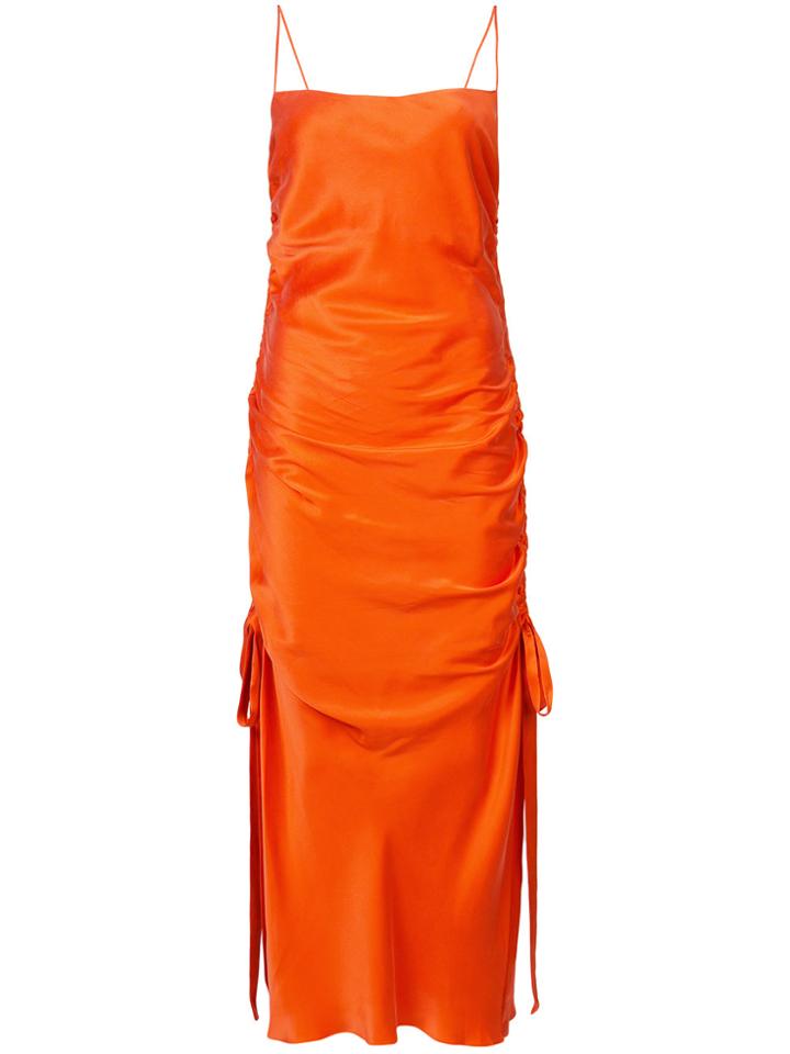 Zimmermann Ruched Slip Dress - Yellow & Orange