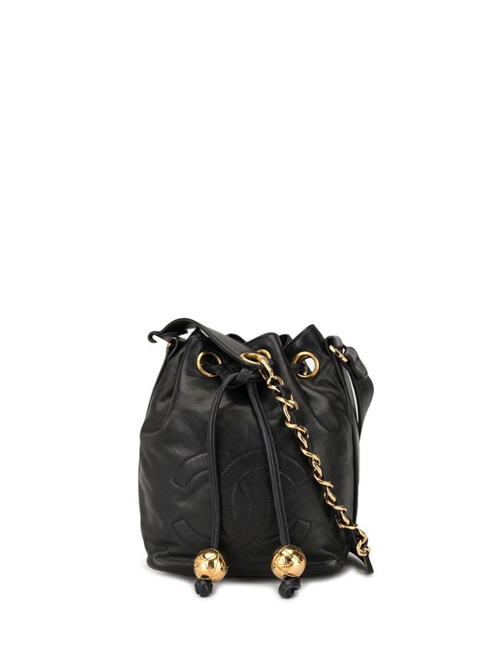 Chanel Pre-owned Mini Cc Drawstring Shoulder Bag - Black