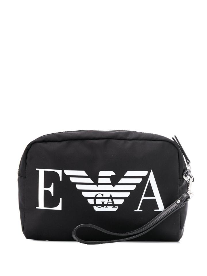 Emporio Armani Logo Wash Bag - Black
