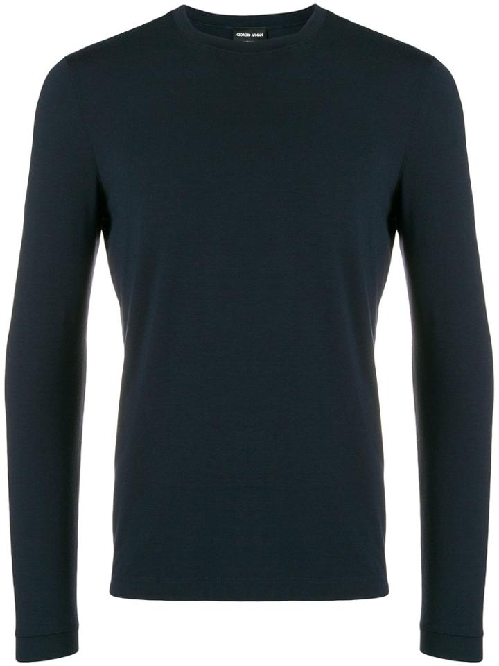 Giorgio Armani Long Sleeve T-shirt - Blue