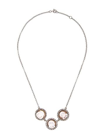 Amedeo 'three Monkeys' Necklace, Women's, Metallic