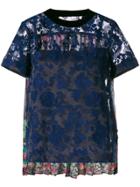Sacai Lace T-shirt - Blue