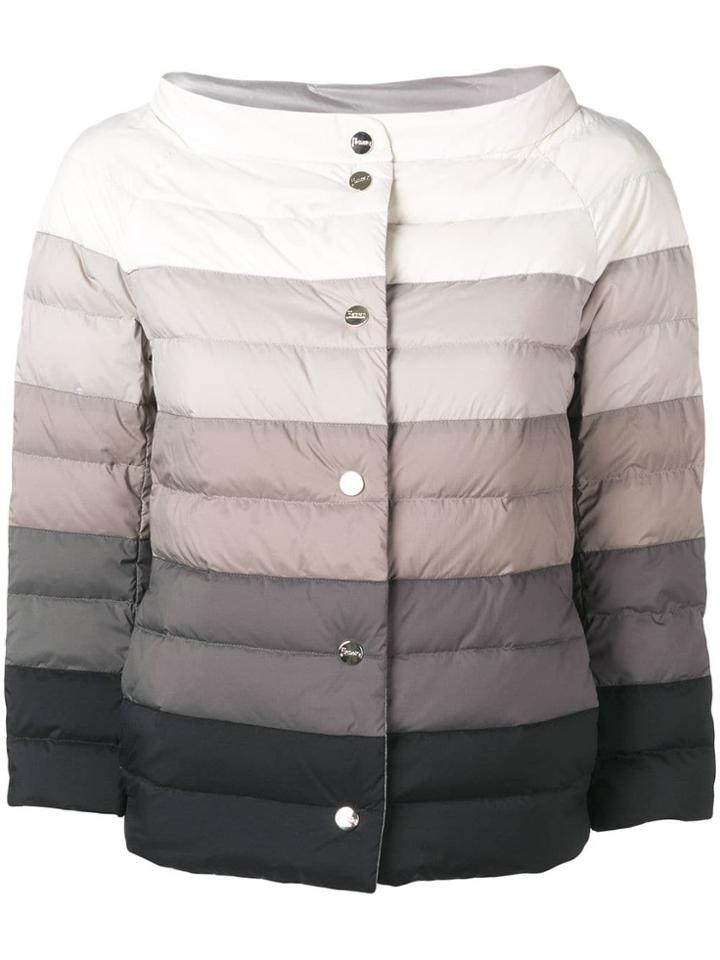 Herno Colour-block Padded Jacket - Grey
