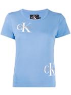 Calvin Klein Jeans Multi-logo Crew-neck T-shirt - Blue
