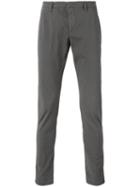 Dondup Slim-fit Chinos, Men's, Size: 35, Grey, Cotton/spandex/elastane