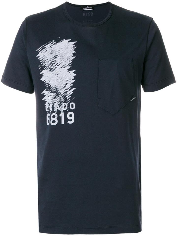 Stone Island Shadow Project Scribble Front T-shirt - Blue