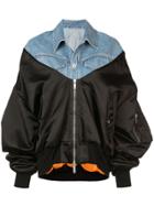 Unravel Project Contrast Style Bomber Jacket - Blue