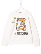 Moschino Kids Teen Bear Print Sweatshirt - Neutrals