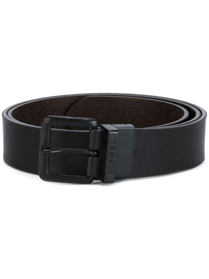 Diesel Branded Buckle Belt, Men's, Size: 95, Brown, Calf Leather