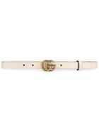 Gucci Leather Belt With Double G Buckle - Nude & Neutrals