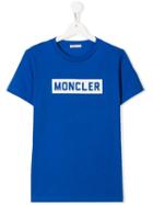 Moncler Kids Contrast Logo T-shirt - Blue