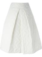 Jil Sander Navy A-line Quilted Skirt