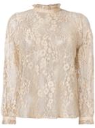 Paul & Joe Sheer Lace Blouse - Nude & Neutrals