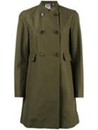 Aspesi - Mimosa Double-breasted Coat - Women - Cotton/polyester - Xs, Green, Cotton/polyester