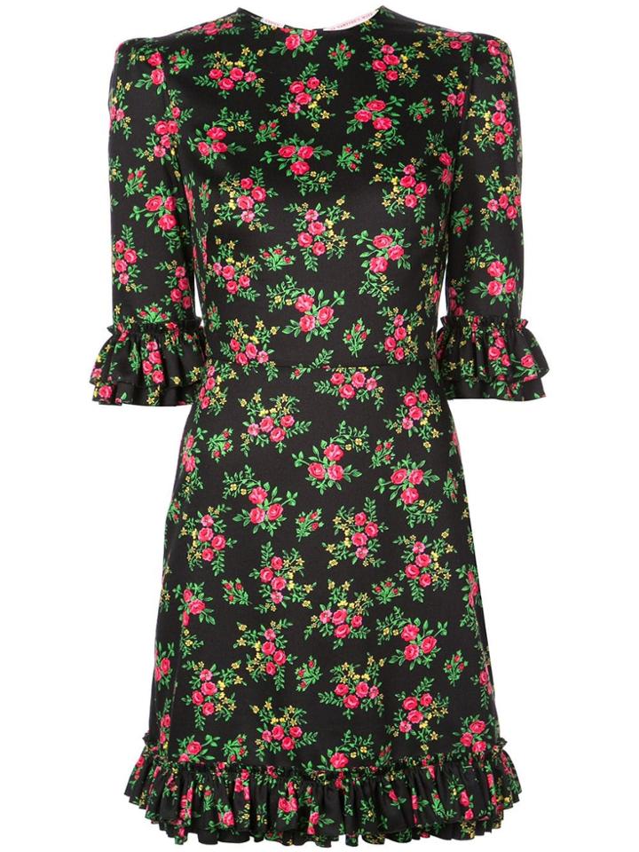 The Vampire's Wife Floral-print Dress - Black