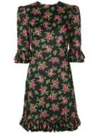 The Vampire's Wife Floral-print Dress - Black